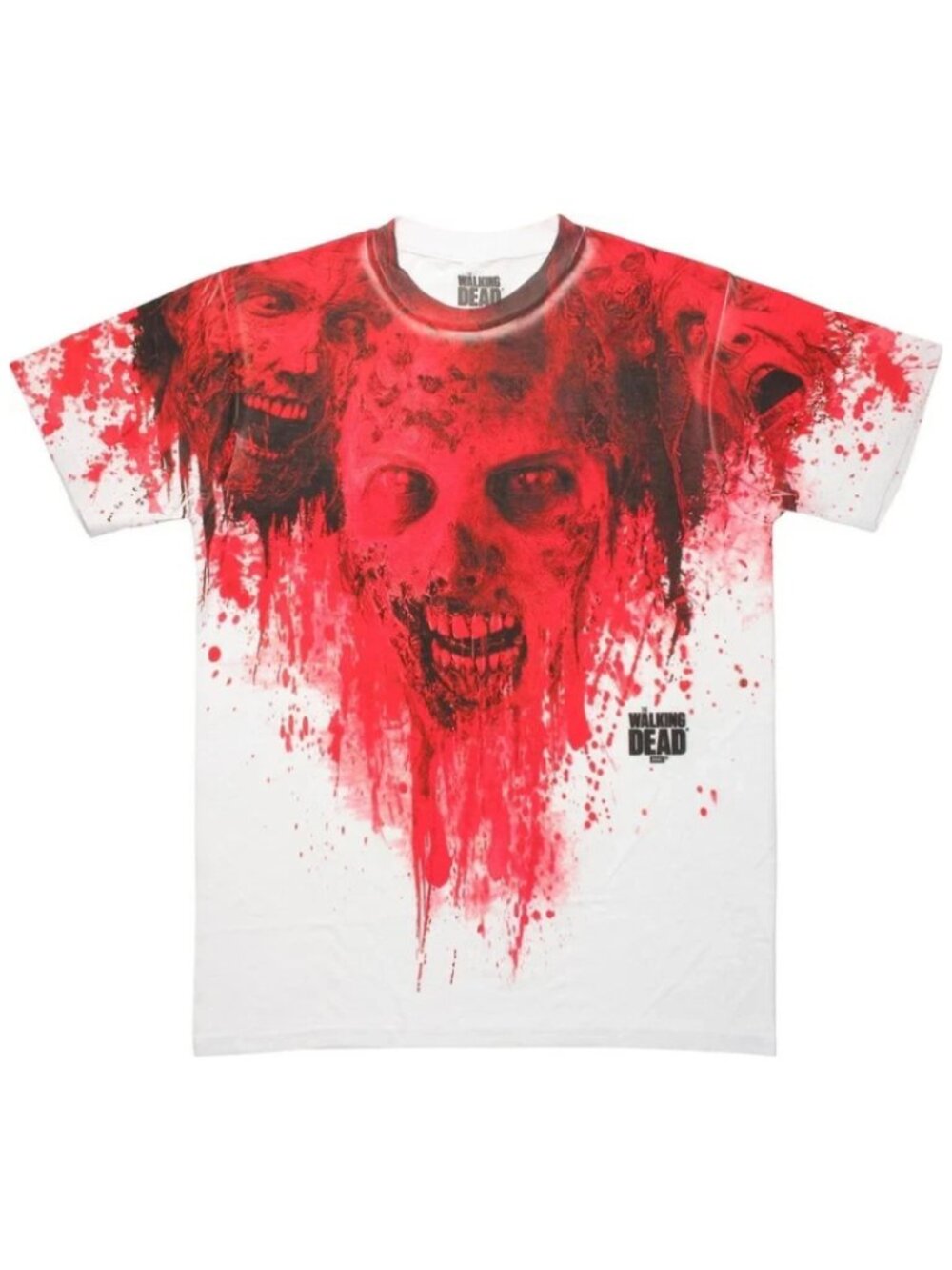 The Walking Dead Mens Walkers in Blood Stain Dye Sublimated Shirt New Medium